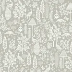 York Wallcoverings Menagerie Toile Black Wallpaper - SKU RP7369