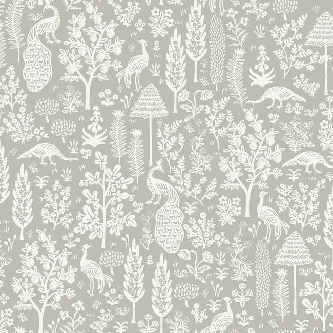 RP7369 | Menagerie Toile Black Wallpaper