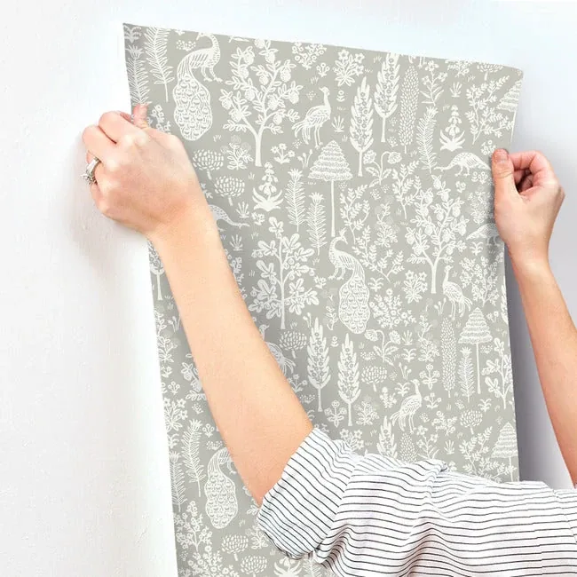 York Wallcoverings Menagerie Toile Black Wallpaper - SKU RP7369