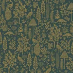 York Wallcoverings Menagerie Toile Brown Wallpaper - SKU RP7373