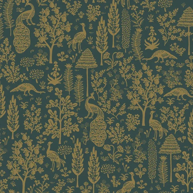 RP7373 | Menagerie Toile Brown Wallpaper