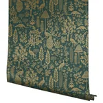 York Wallcoverings Menagerie Toile Brown Wallpaper - SKU RP7373
