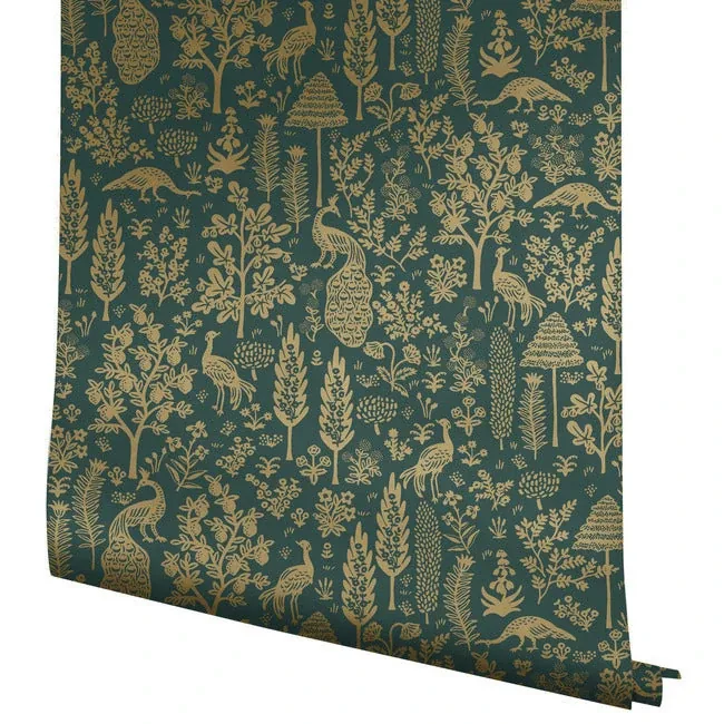 York Wallcoverings Menagerie Toile Brown Wallpaper - SKU RP7373