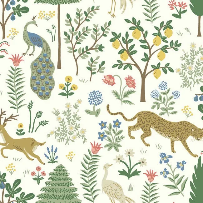 RP7305 | Menagerie White & Brown Wallpaper