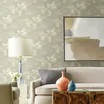York Wallcoverings Midnight Blooms Grey Wallpaper - SKU SO2472