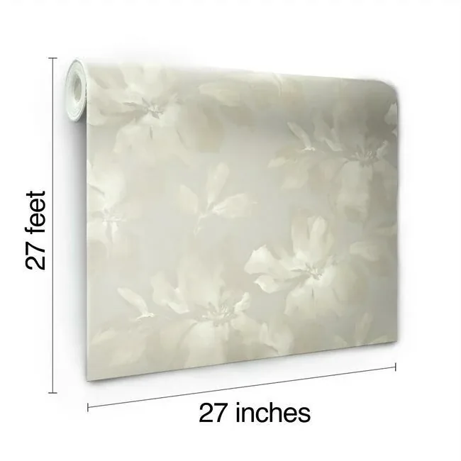 York Wallcoverings Midnight Blooms Grey Wallpaper - SKU SO2472