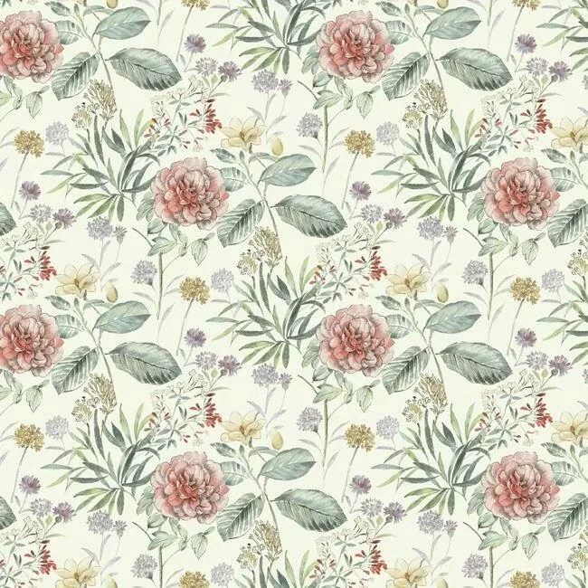 TL1919 | Midsummer Floral Coral Wallpaper