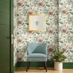 York Wallcoverings Midsummer Floral Coral Wallpaper - SKU TL1919