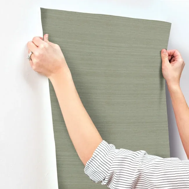 York Wallcoverings Milano Silk Emerald Wallpaper - SKU SI6862