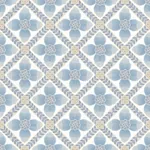 York Wallcoverings Mimi Blue Quilted Floral Peel & Stick Wallpaper | Wallpaper Twins York Wallcoverings Mimi Blue Quilted Floral Peel & Stick Wallpaper - SKU PSW1583RL
