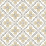 York Wallcoverings Mimi Neutral Quilted Floral Peel & Stick Wallpaper | Wallpaper Twins York Wallcoverings Mimi Neutral Quilted Floral Peel & Stick Wallpaper - SKU PSW1586RL