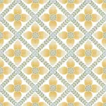 York Wallcoverings Mimi Yellow Quilted Floral Peel & Stick Wallpaper - SKU PSW1585RL