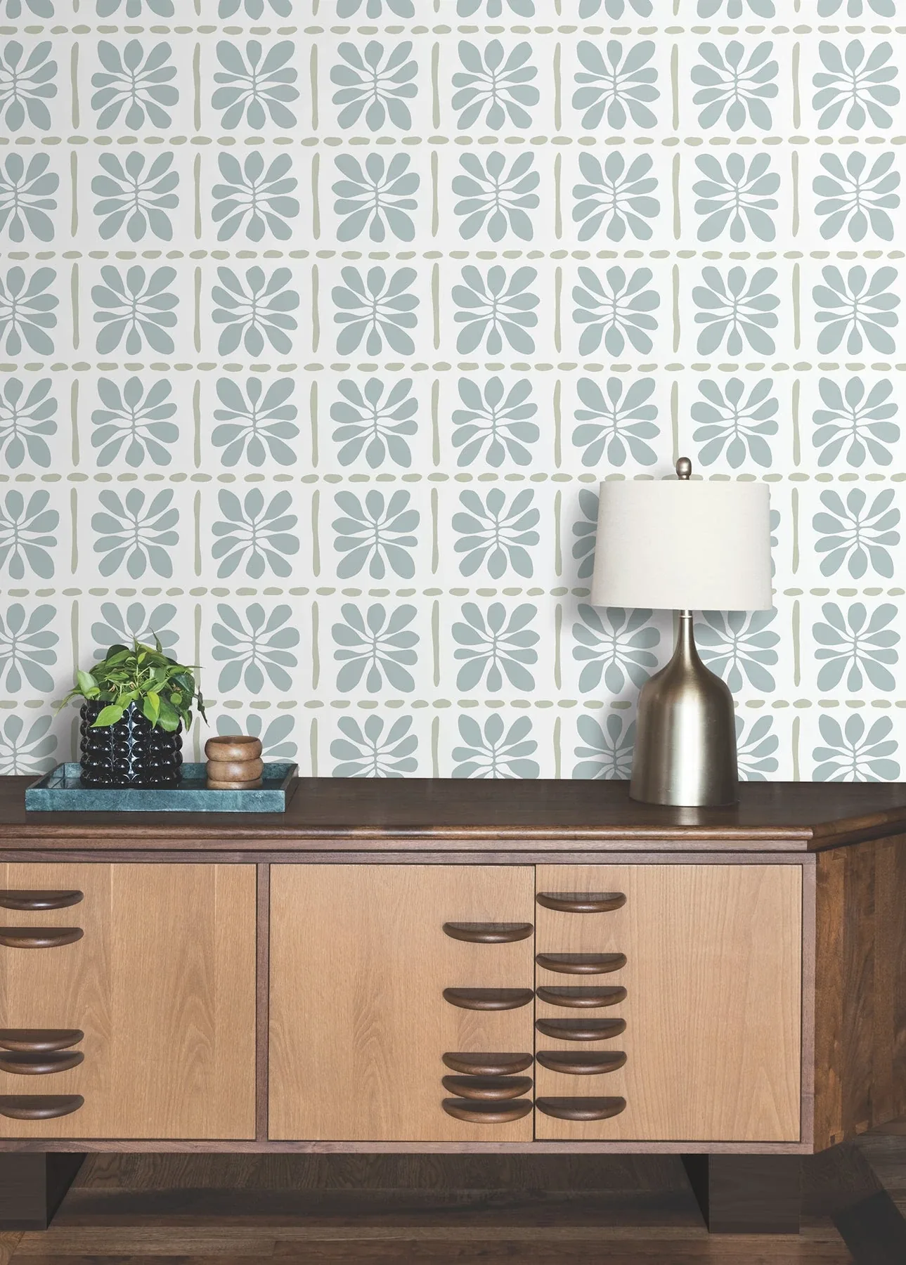 York Wallcoverings Mimosa Fleur Mineral Wallpaper - SKU ZM2806