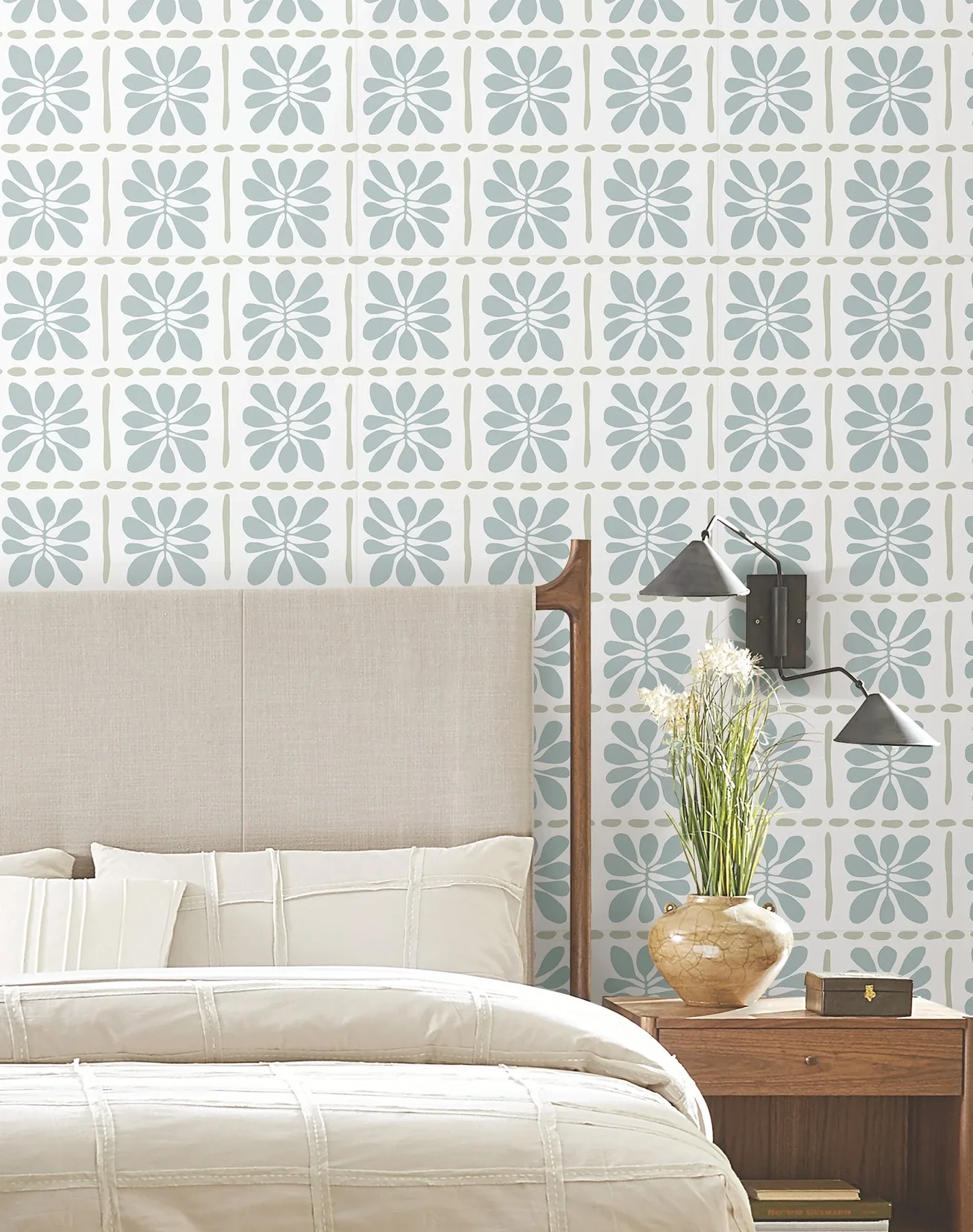 York Wallcoverings Mimosa Fleur Mineral Wallpaper | Wallpaper Twins York Wallcoverings Mimosa Fleur Mineral Wallpaper - SKU ZM2806