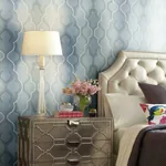 York Wallcoverings Modern Ombre Damask Blue Wallpaper | Wallpaper Twins York Wallcoverings Modern Ombre Damask Blue Wallpaper - SKU DM4944