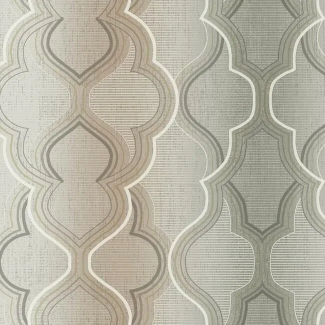 York Wallcoverings Modern Ombre Damask Brown Wallpaper - SKU DM4943