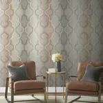 York Wallcoverings Modern Ombre Damask Brown Wallpaper | Wallpaper Twins York Wallcoverings Modern Ombre Damask Brown Wallpaper - SKU DM4943