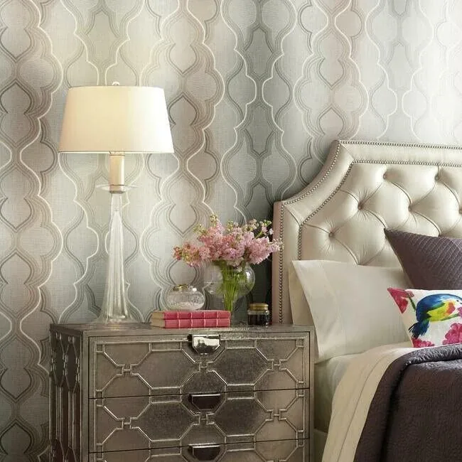 York Wallcoverings Modern Ombre Damask Brown Wallpaper | Wallpaper Twins York Wallcoverings Modern Ombre Damask Brown Wallpaper - SKU DM4943