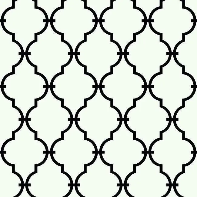 York Wallcoverings Modern Trellis Black Wallpaper - SKU YS9100
