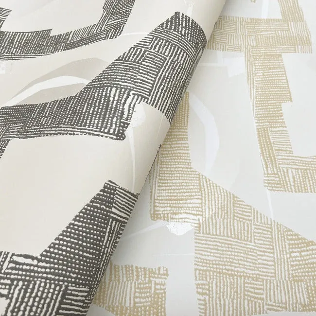 York Wallcoverings Modern Tribal Caramel & Cream Wallpaper - SKU AG2103