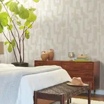 York Wallcoverings Modern Tribal Caramel & Cream Wallpaper - SKU AG2103