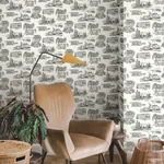 York Wallcoverings Modern Vista Toile Black Wallpaper | Wallpaper Twins York Wallcoverings Modern Vista Toile Black Wallpaper - SKU RT7861