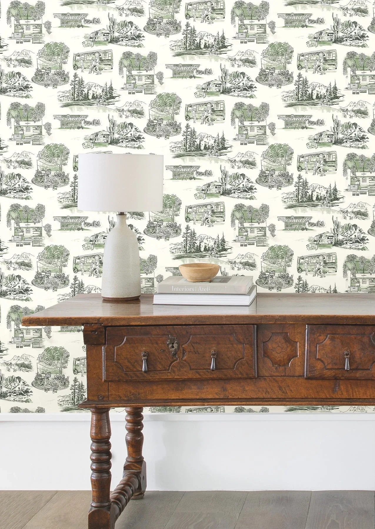 York Wallcoverings Modern Vista Toile Evergreen Wallpaper | Wallpaper Twins York Wallcoverings Modern Vista Toile Evergreen Wallpaper - SKU RT7863