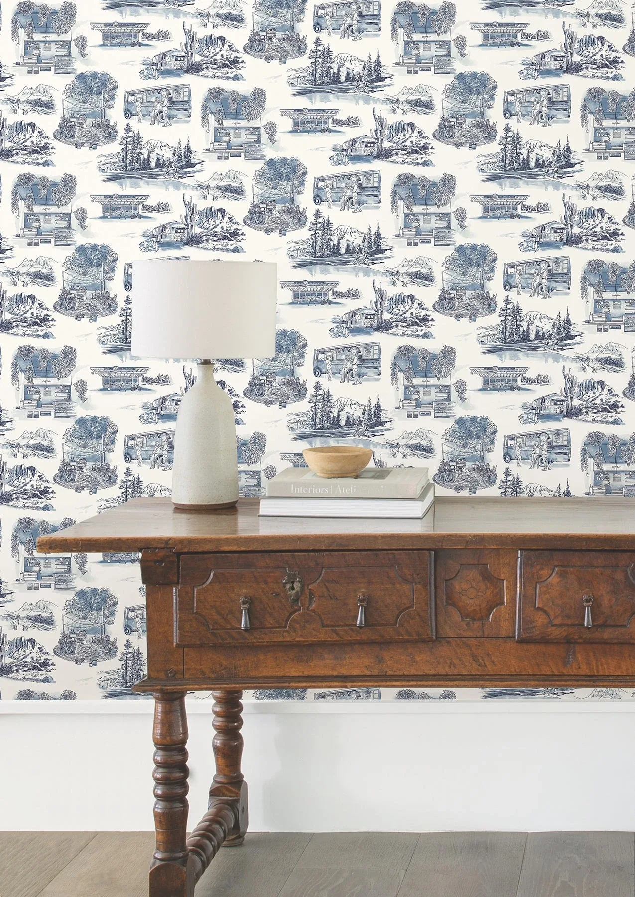 York Wallcoverings Modern Vista Toile Navy Wallpaper | Wallpaper Twins York Wallcoverings Modern Vista Toile Navy Wallpaper - SKU RT7862