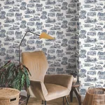 York Wallcoverings Modern Vista Toile Navy Wallpaper | Wallpaper Twins York Wallcoverings Modern Vista Toile Navy Wallpaper - SKU RT7862