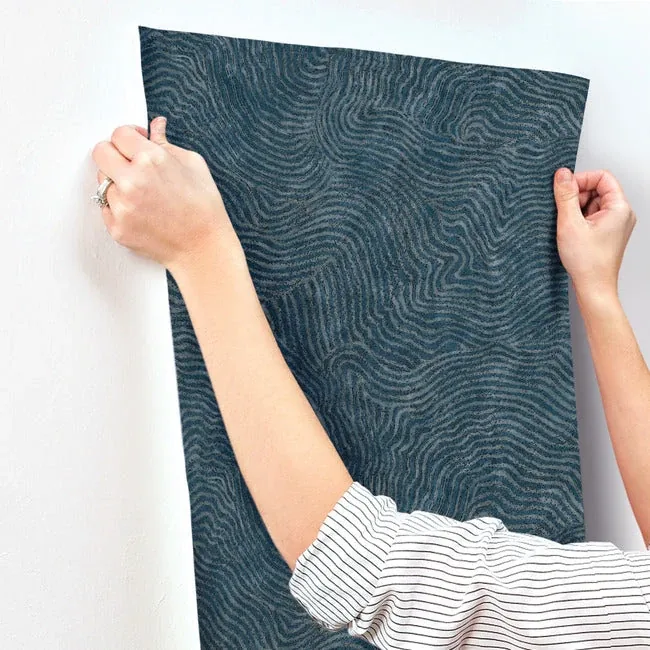 York Wallcoverings Modern Wood Indigo Wallpaper | Wallpaper Twins York Wallcoverings Modern Wood Indigo Wallpaper - SKU OI0714
