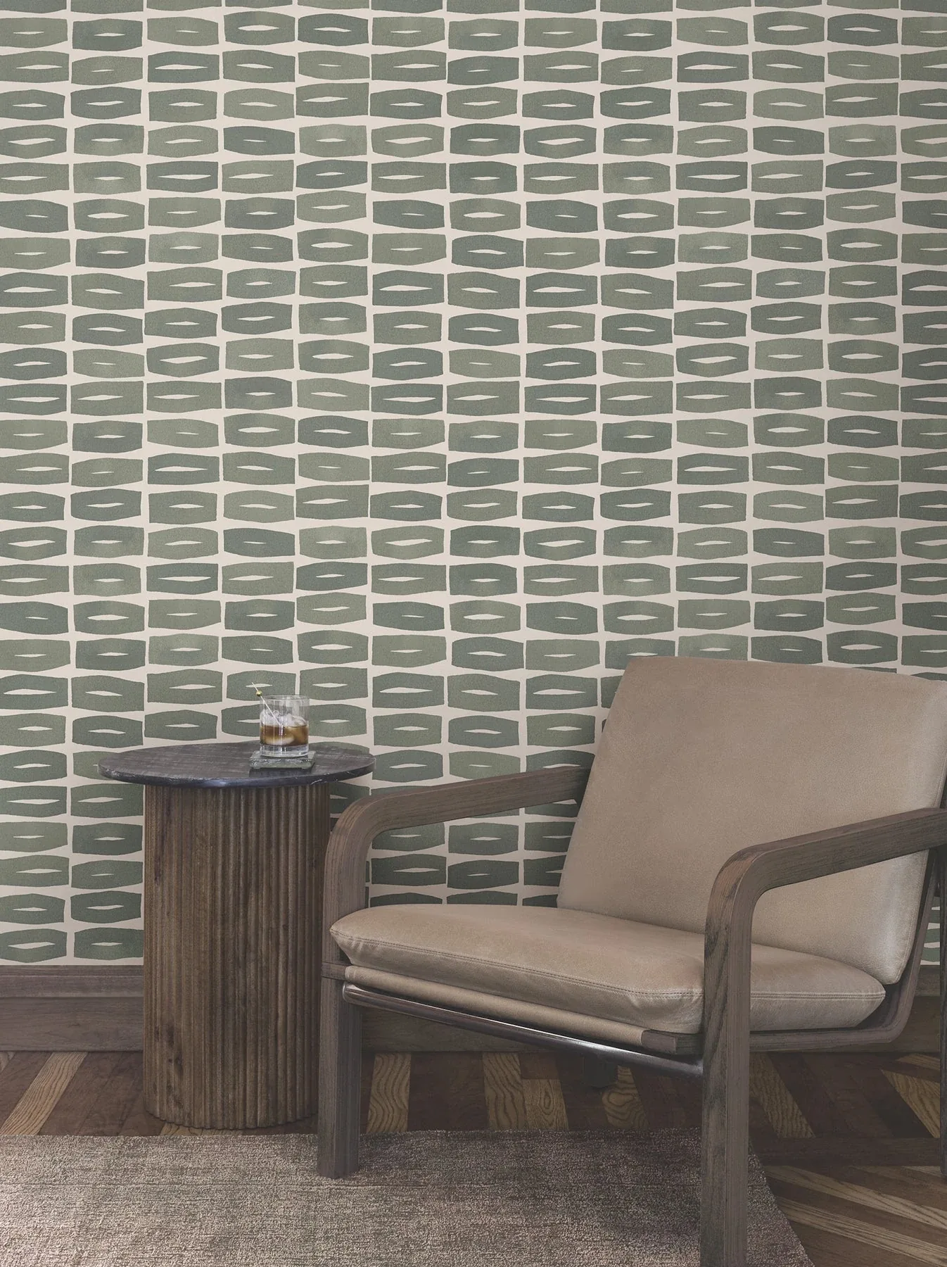 York Wallcoverings Modernist Motif Carbon Black Wallpaper - SKU ZM2865