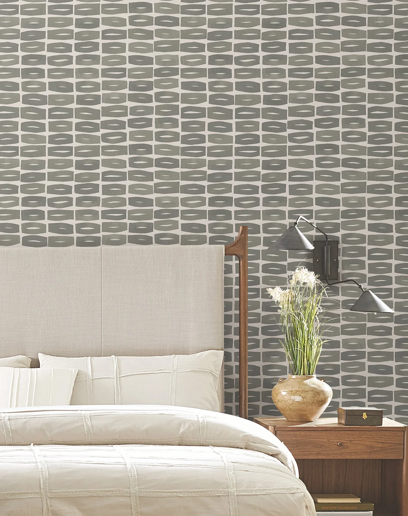 York Wallcoverings Modernist Motif Carbon Black Wallpaper - SKU ZM2865