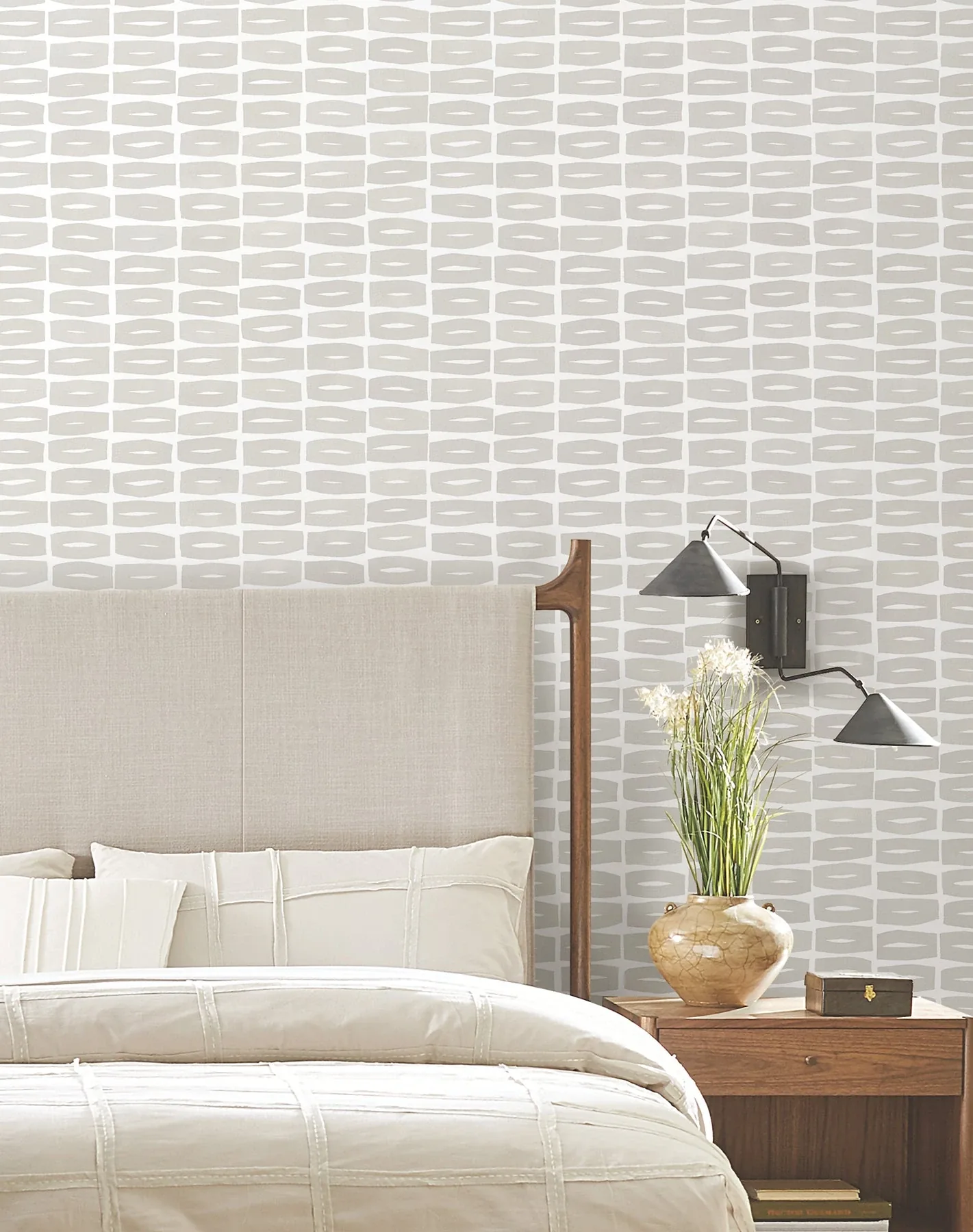 York Wallcoverings Modernist Motif Lichen Grey Wallpaper - SKU ZM2863