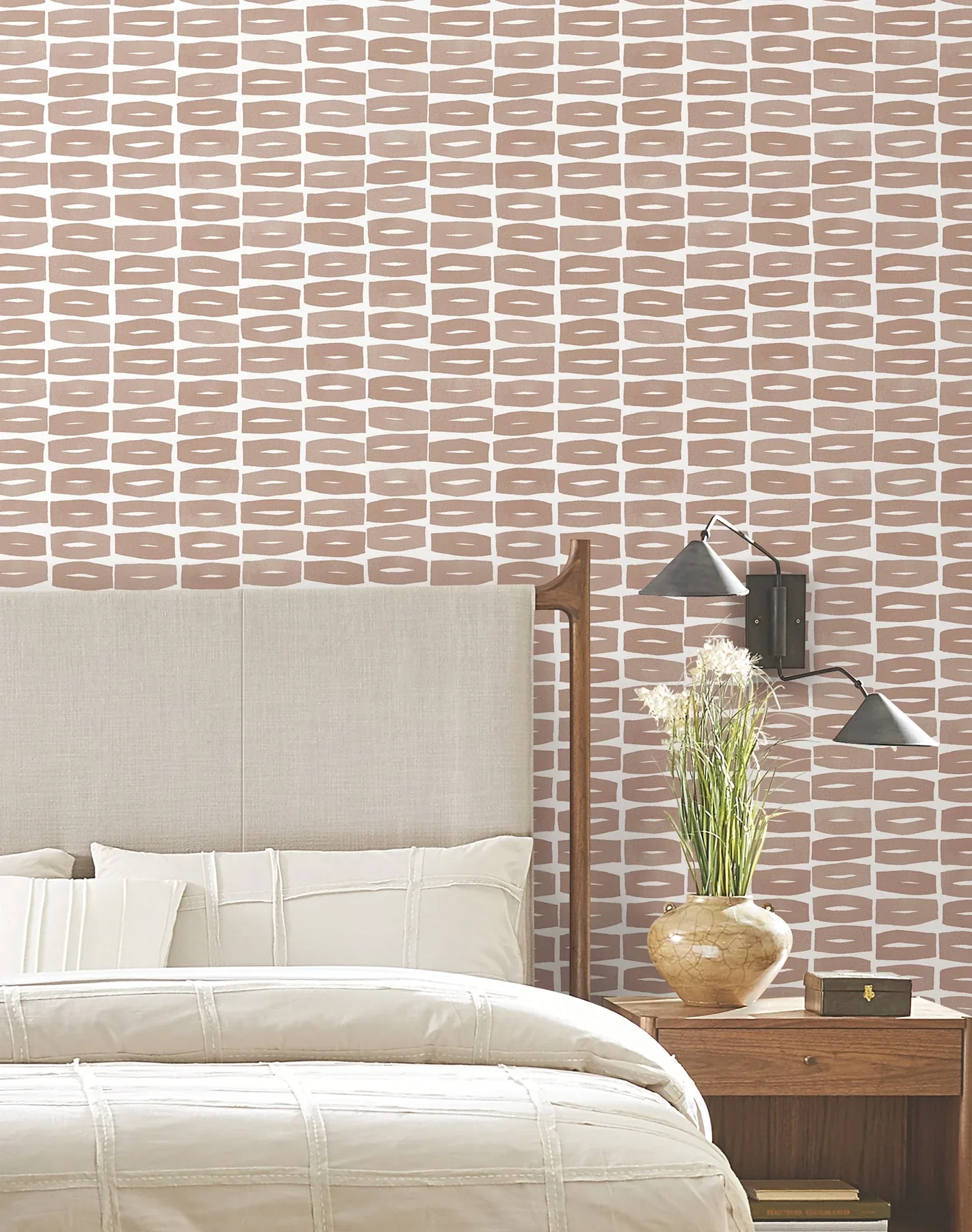 York Wallcoverings Modernist Motif Terracotta Wallpaper - SKU ZM2861