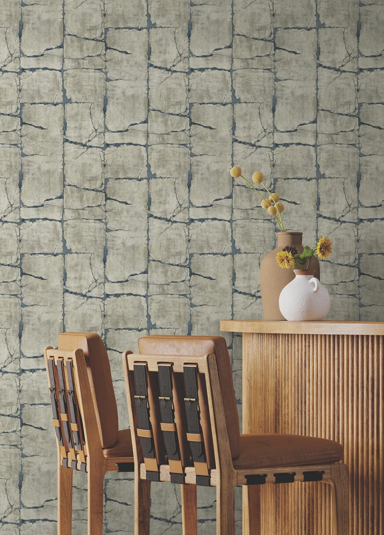 York Wallcoverings Mojave Navy Wallpaper - SKU GN2582
