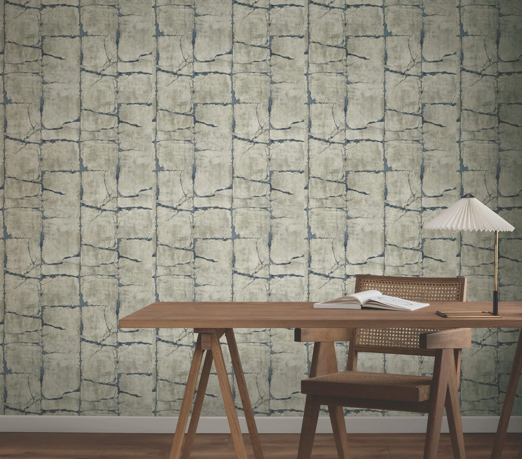 York Wallcoverings Mojave Navy Wallpaper - SKU GN2582