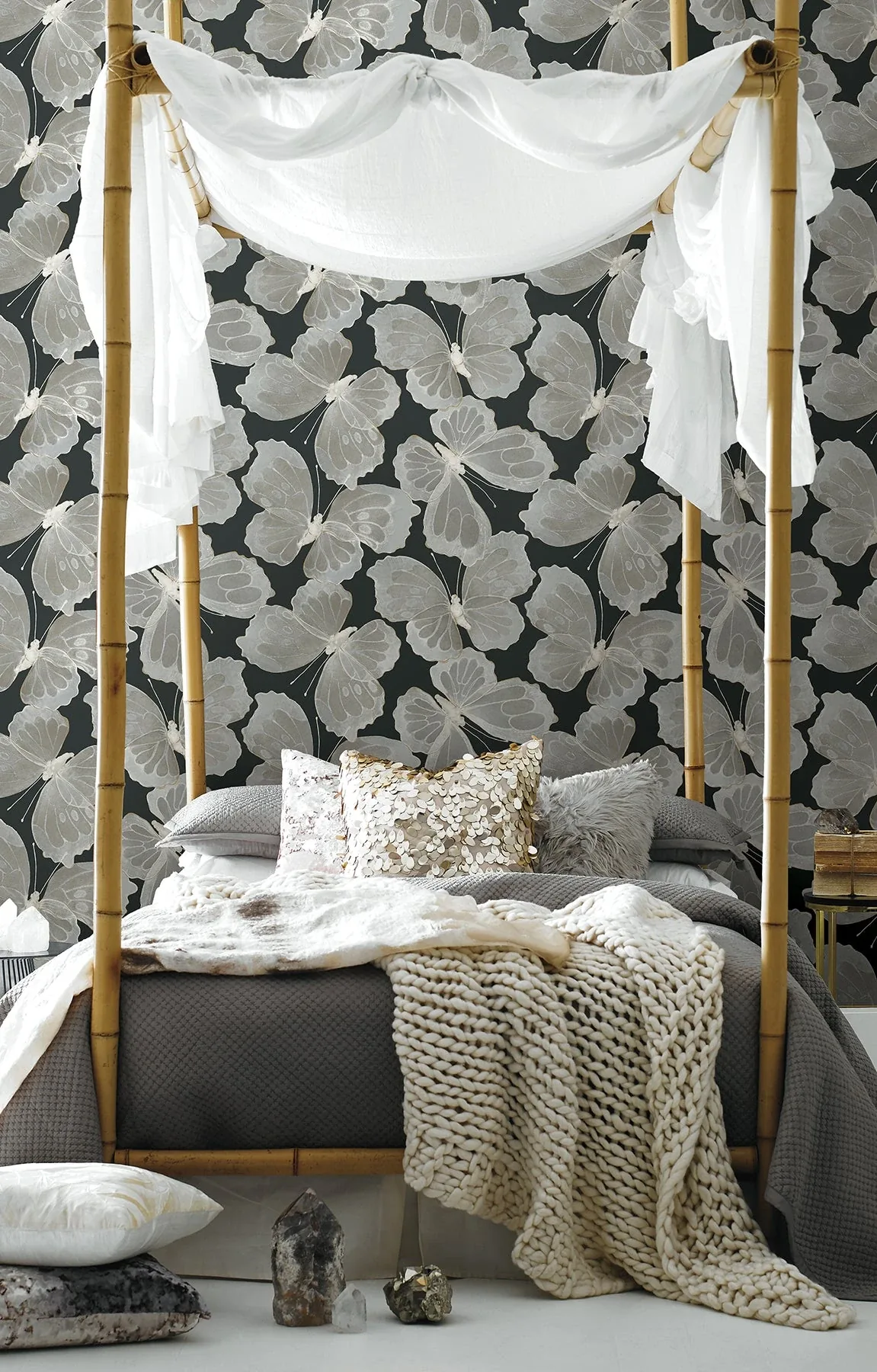 York Wallcoverings Monarch Onyx Peel & Stick Wallpaper - SKU PSW1565RL