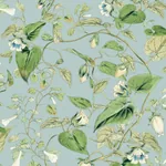 York Wallcoverings Moon Flower Sky Blue Wallpaper | Wallpaper Twins York Wallcoverings Moon Flower Sky Blue Wallpaper - SKU BL1714