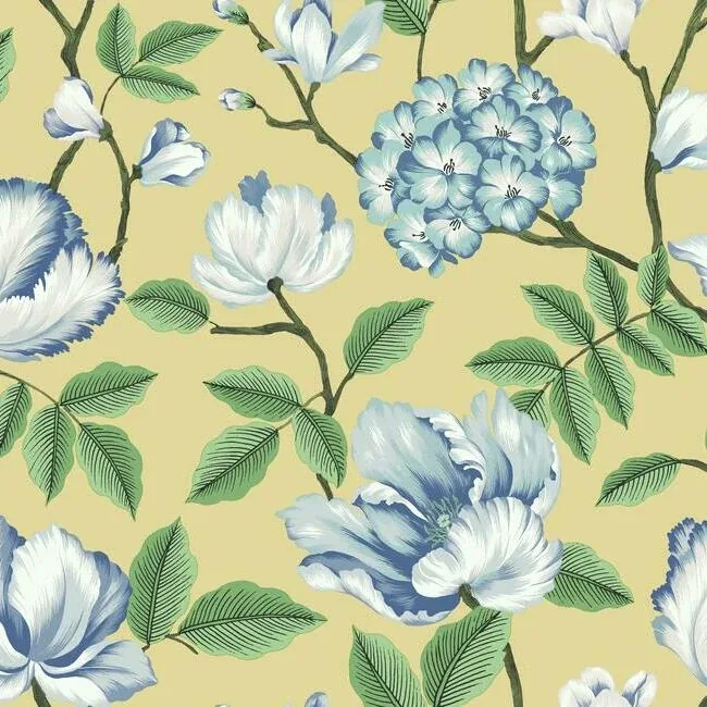 York Wallcoverings Morning Garden Yellow Wallpaper - SKU GR5904