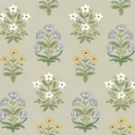 York Wallcoverings Mughal Rose Beige & Purple Wallpaper | Wallpaper Twins York Wallcoverings Mughal Rose Beige & Purple Wallpaper - SKU RP7350
