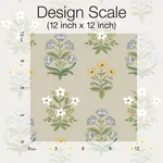 York Wallcoverings Mughal Rose Beige & Purple Wallpaper | Wallpaper Twins York Wallcoverings Mughal Rose Beige & Purple Wallpaper - SKU RP7350