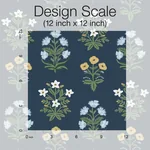 York Wallcoverings Mughal Rose Blue & Purple Wallpaper | Wallpaper Twins York Wallcoverings Mughal Rose Blue & Purple Wallpaper - SKU RP7351