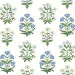York Wallcoverings Mughal Rose White & Purple Wallpaper - SKU RP7347