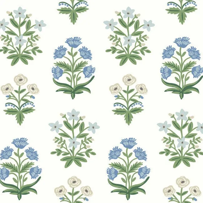 York Wallcoverings Mughal Rose White & Purple Wallpaper - SKU RP7347