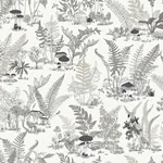 York Wallcoverings Mushroom Garden Toile Black & Grey Wallpaper | Wallpaper Twins York Wallcoverings Mushroom Garden Toile Black & Grey Wallpaper - SKU RT7893