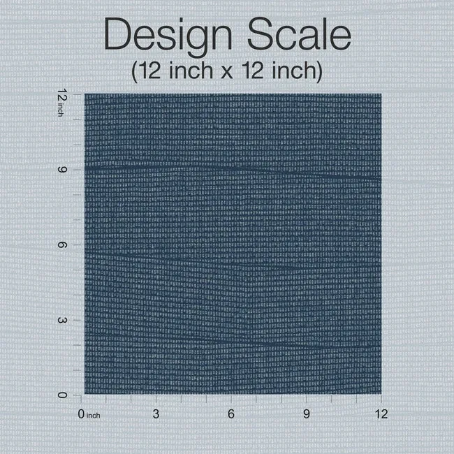 York Wallcoverings Natural Grid Navy Wallpaper - SKU OI0694