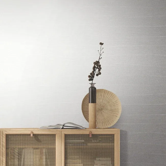 York Wallcoverings Natural Grid White Pearl Wallpaper - SKU OI0697