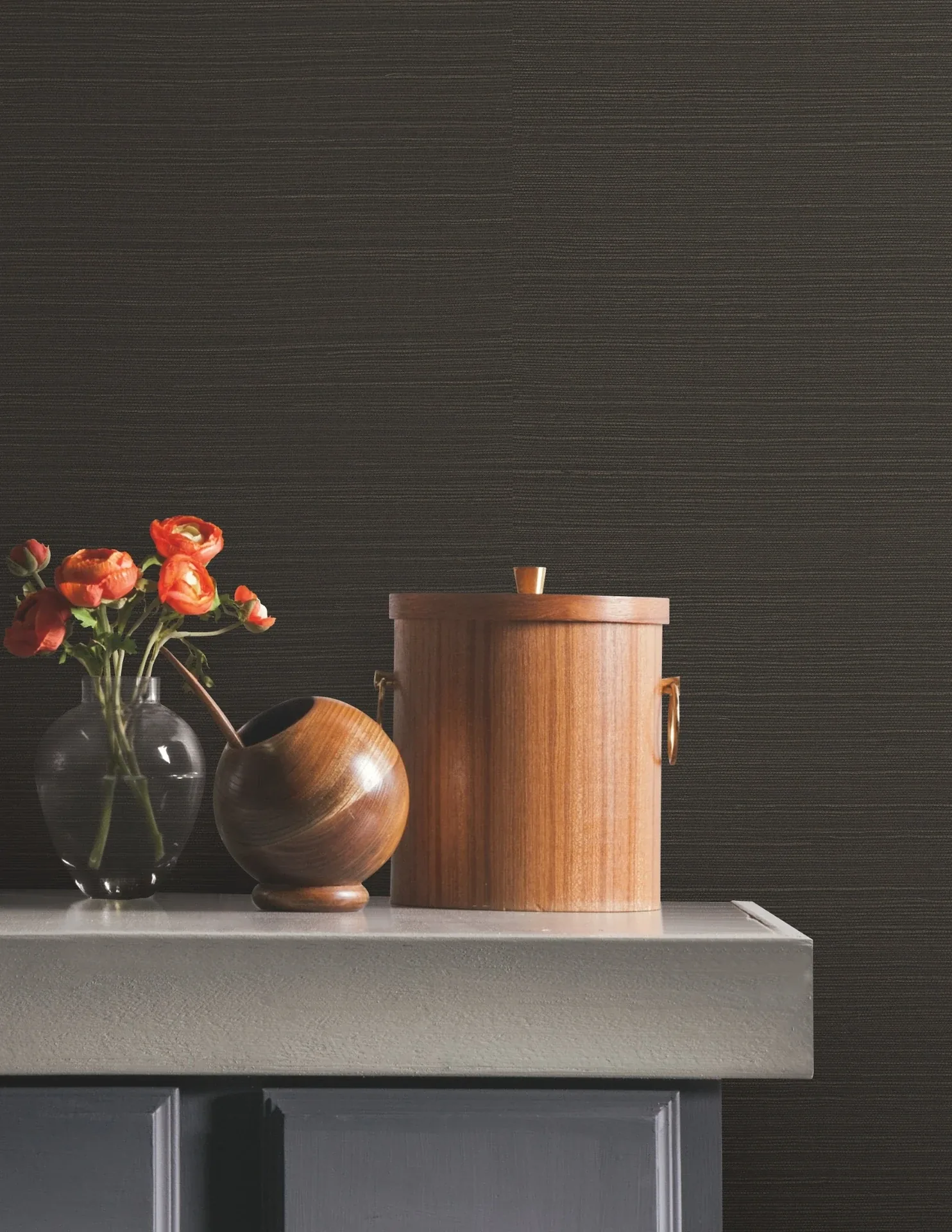 York Wallcoverings Natural Sisal Black Peel & Stick Grasscloth Wallpaper - SKU PSW1593RL