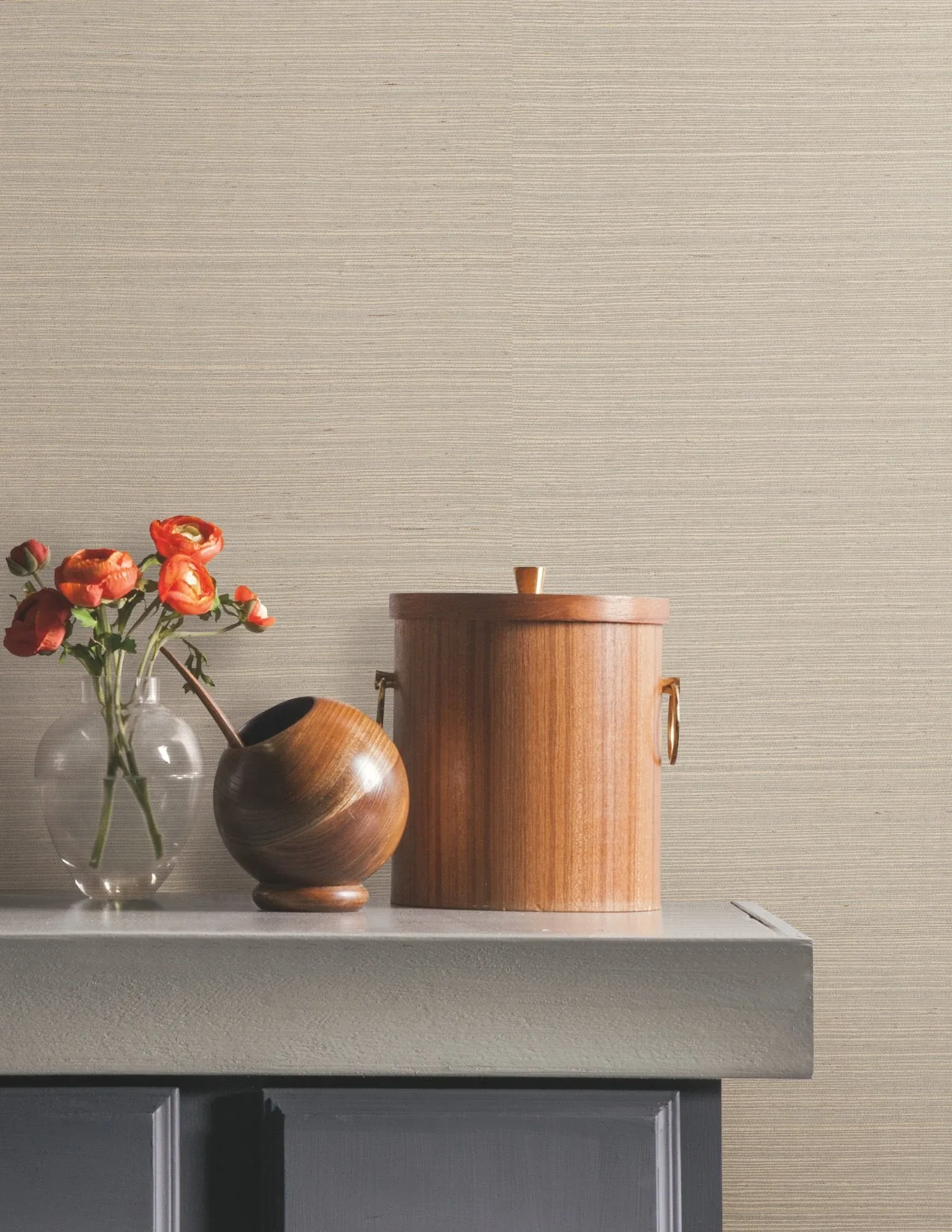 York Wallcoverings Natural Sisal Warm Grey Peel & Stick Grasscloth Wallpaper | Wallpaper Twins York Wallcoverings Natural Sisal Warm Grey Peel & Stick Grasscloth Wallpaper - SKU PSW1597RL