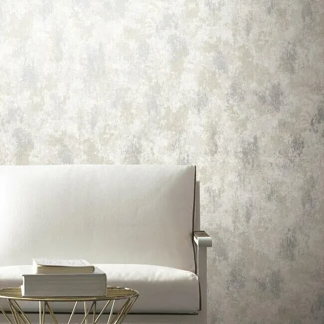 York Wallcoverings Nebula White & Silver Wallpaper - SKU NW3572